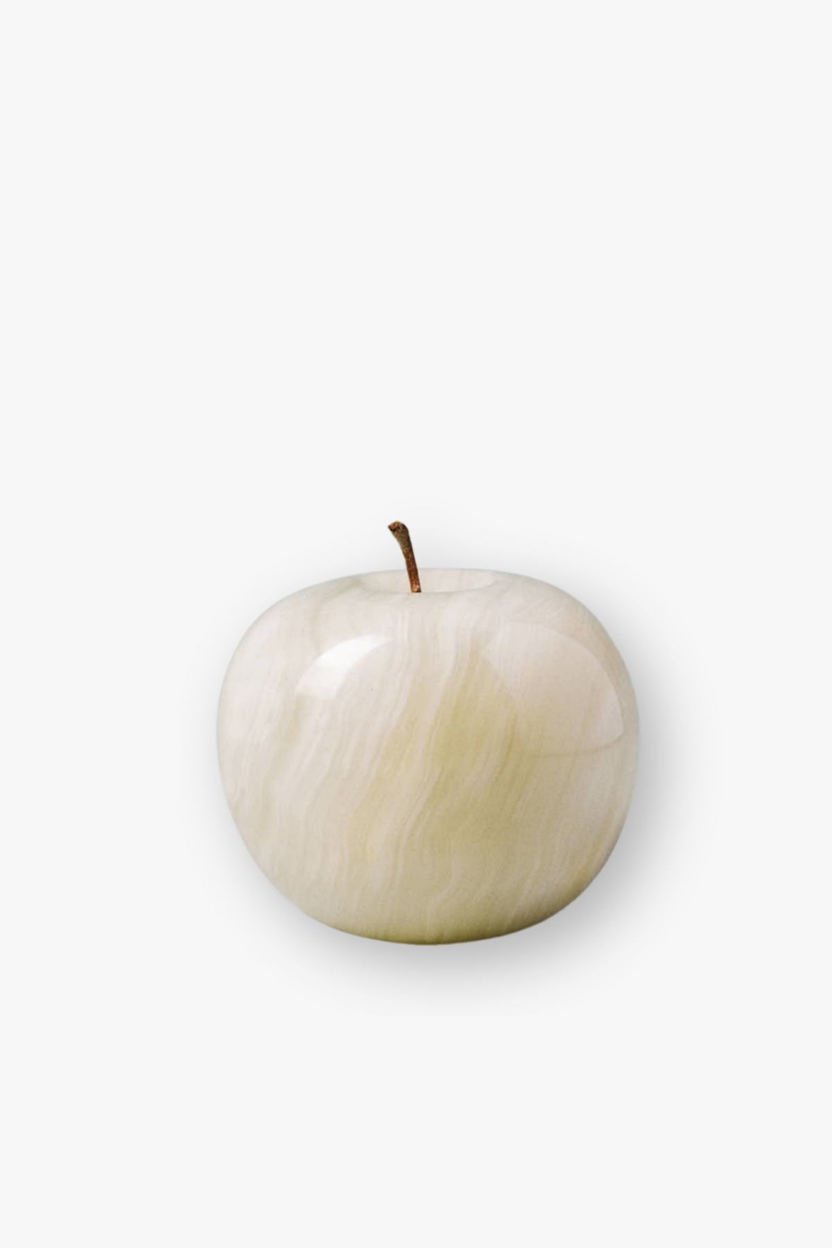JADE DECO The Apple green white jade incense holder on a white background