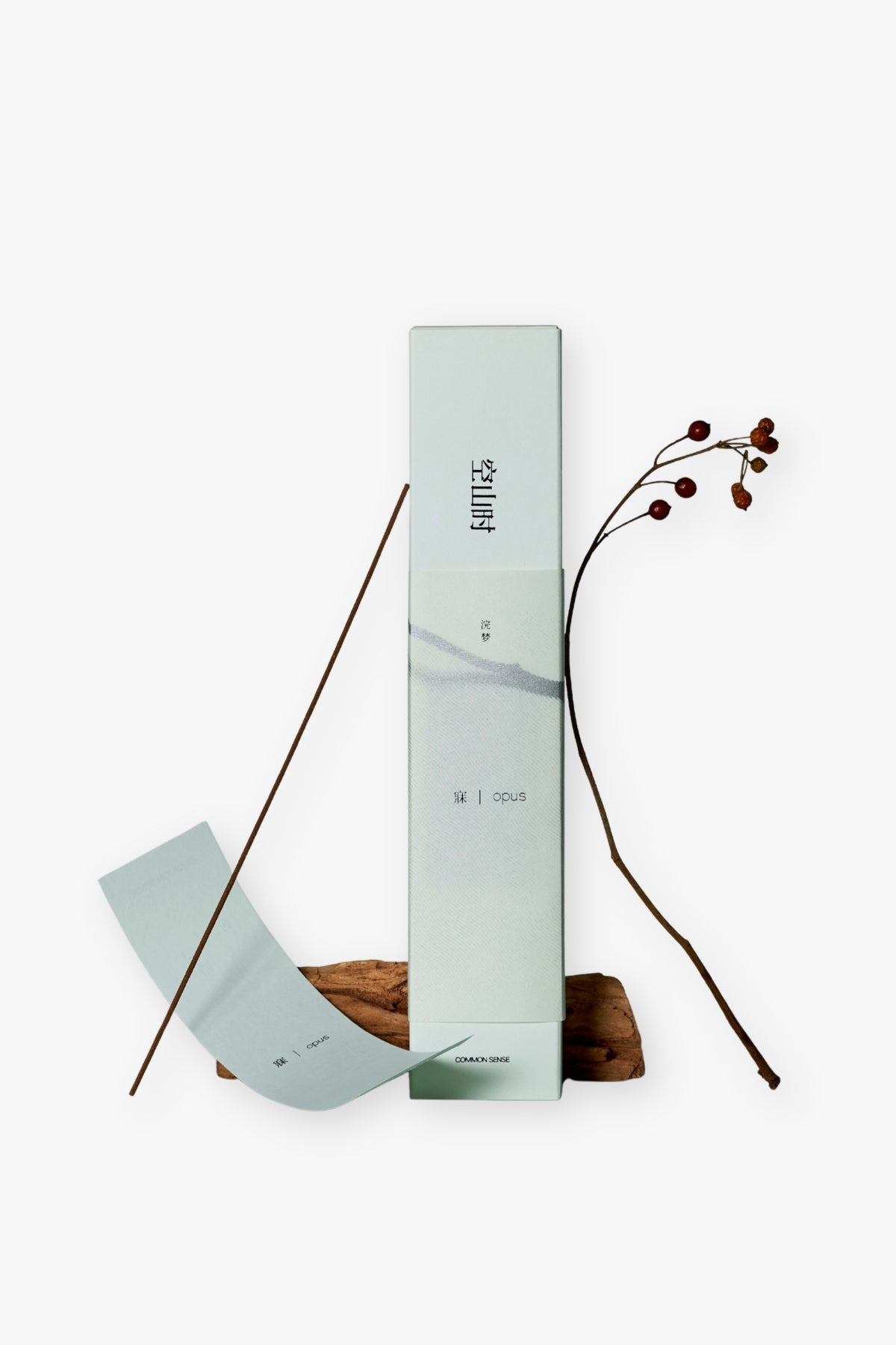 Common Sense Incense stick with a branded box on a white background
