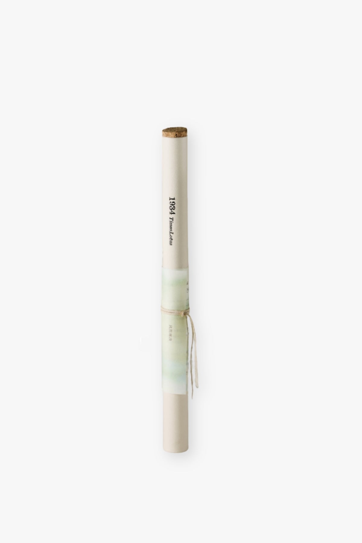 Pen with a white and green design on a white background