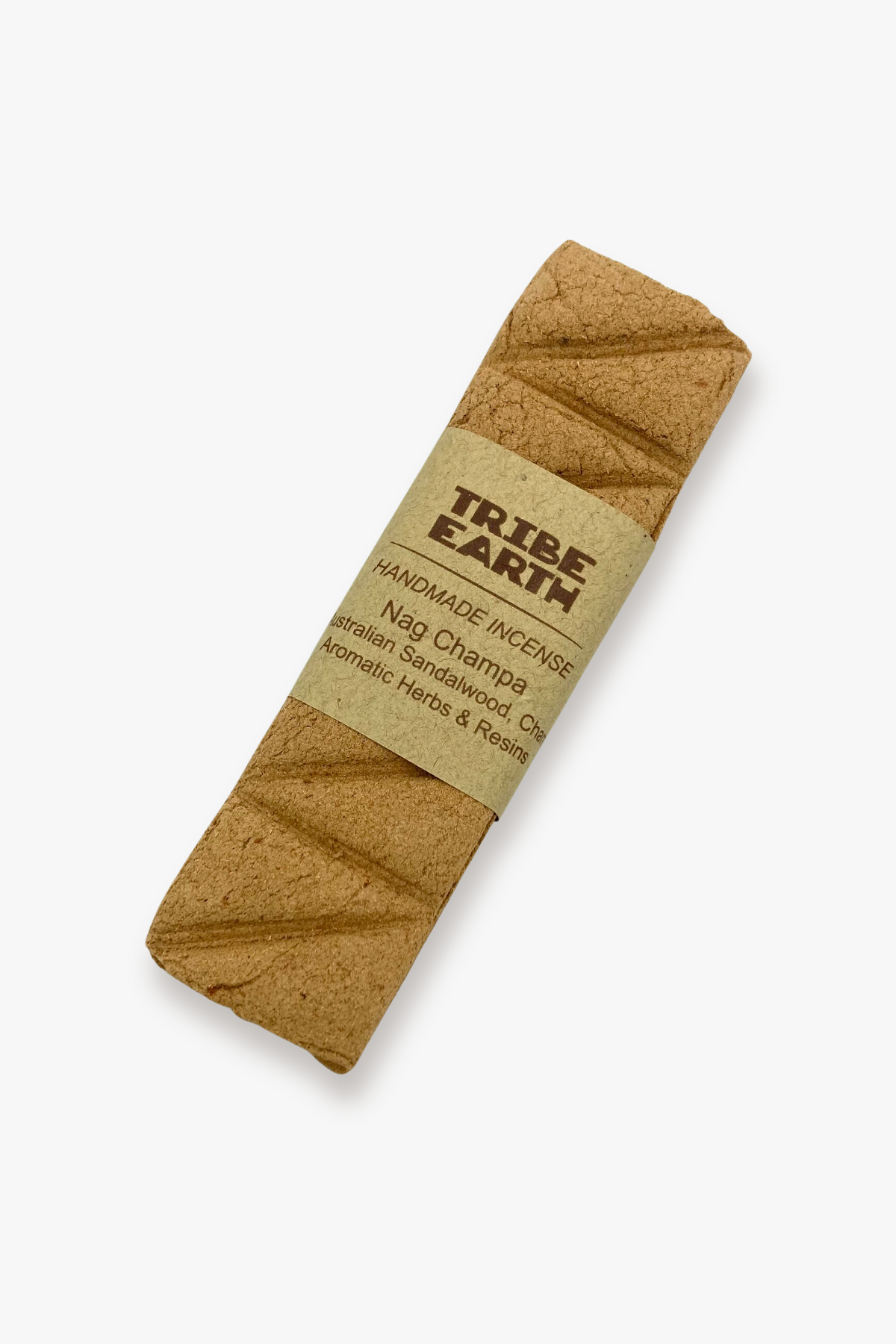 Tribe Earth incense stick with label on a white background