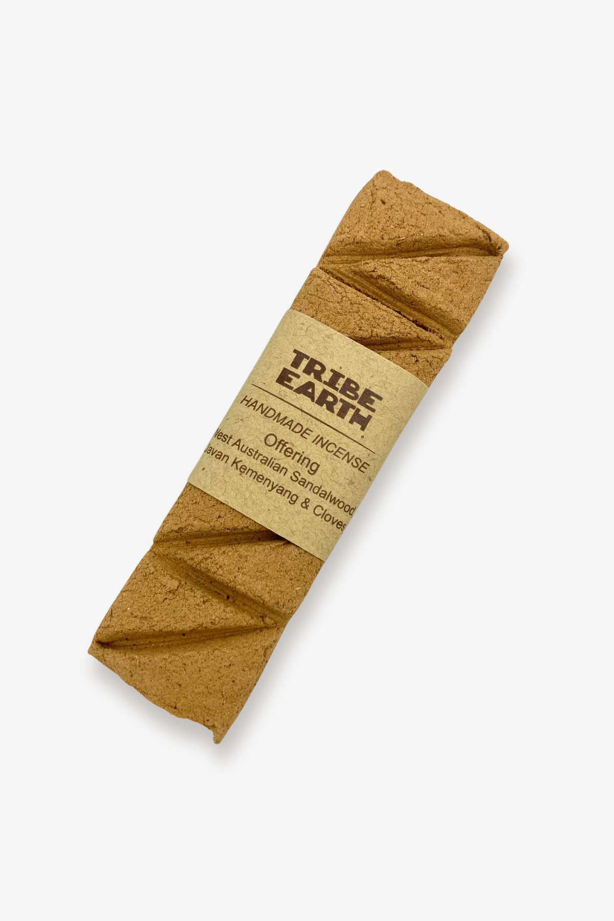 Tribe Earth handmade incense packaging on a white background